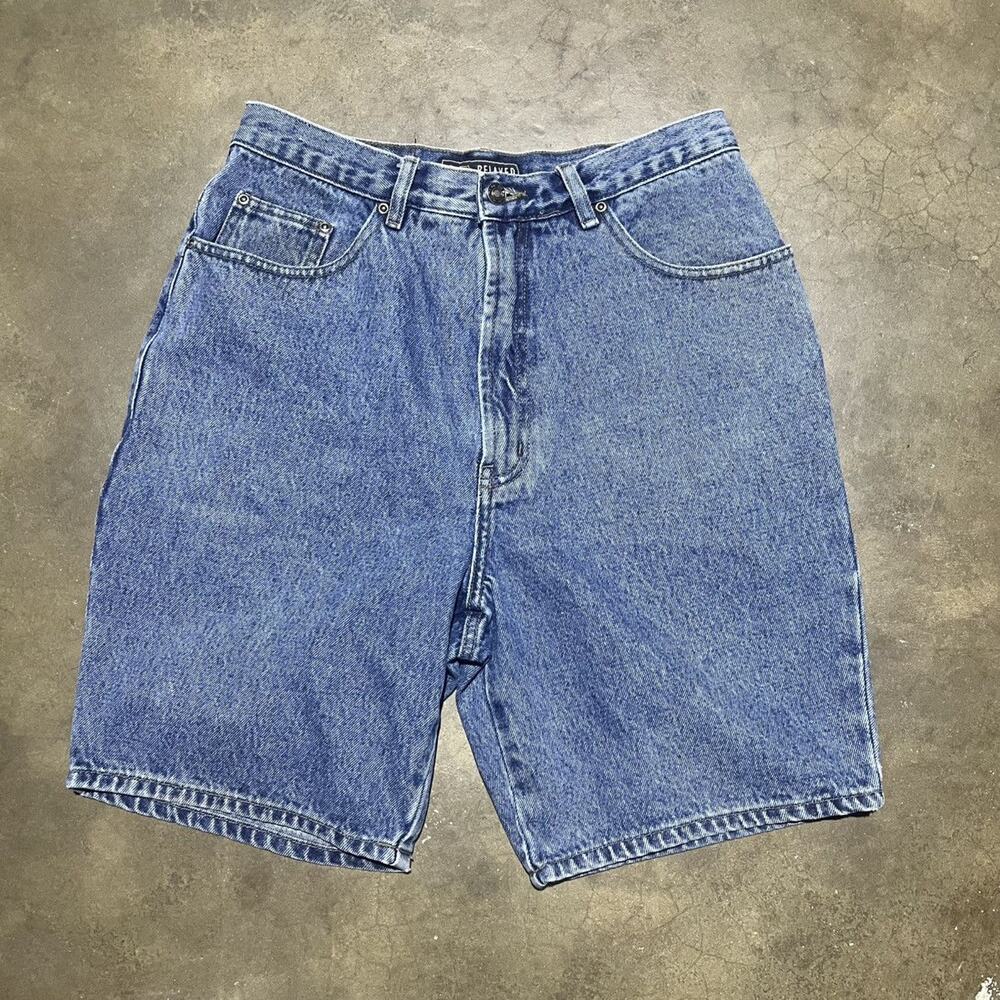 Vintage Y2k Route 66 Denim Jean Short Jorts 30x8